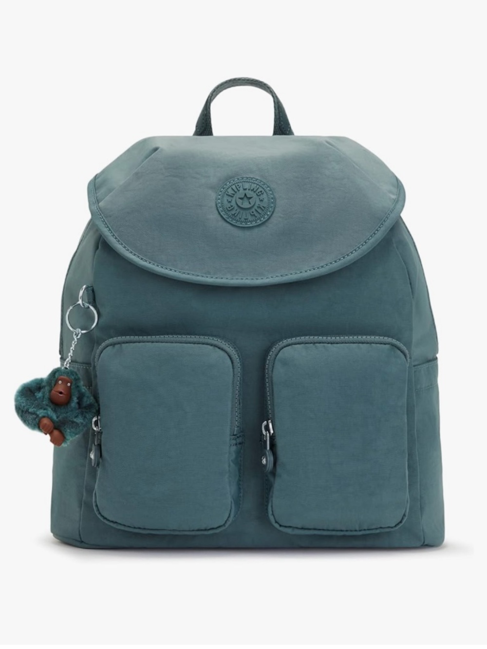 Kipling Fiona Teal Lightaloet Backpack Medium - Picture 13 of 16